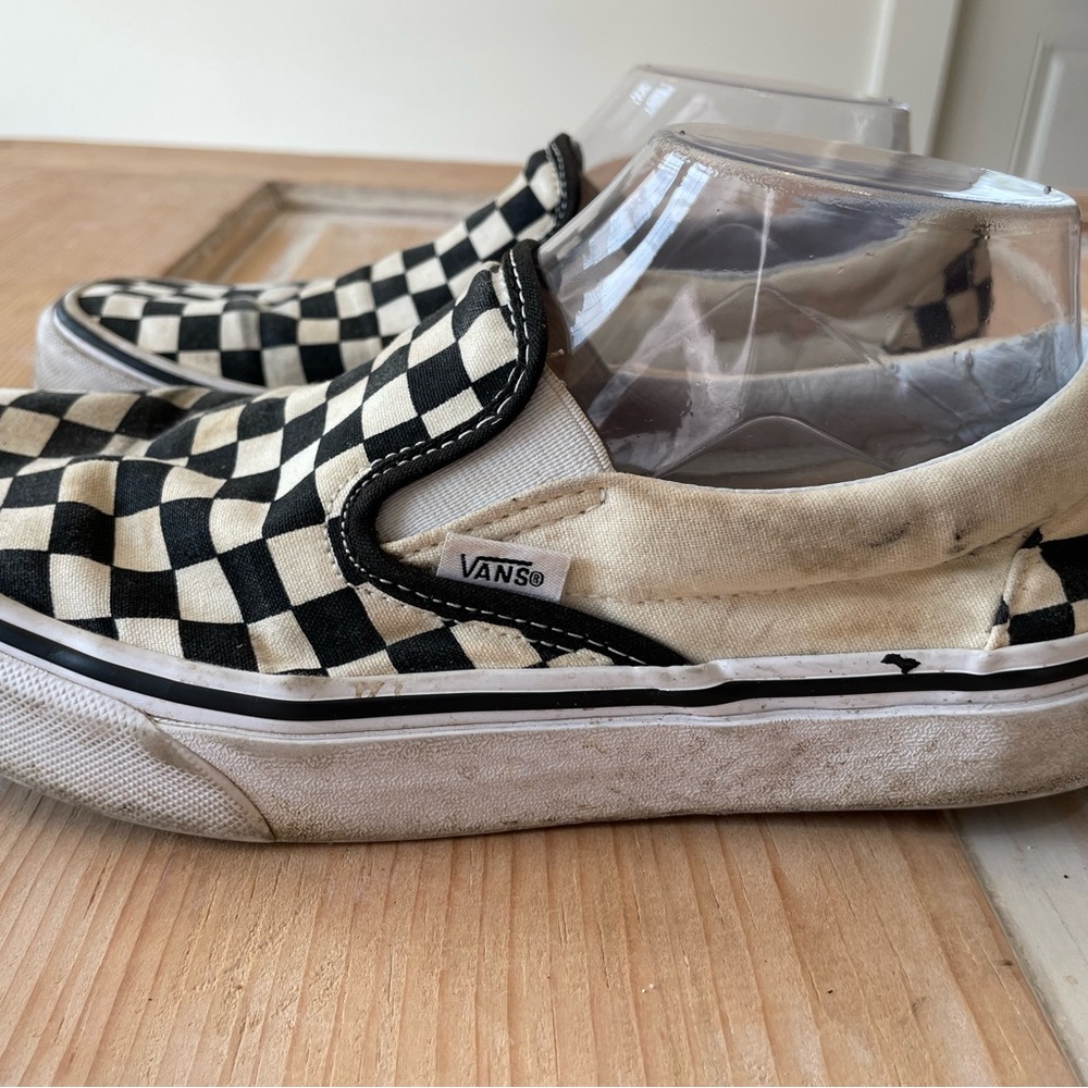 Vans Black and White Checkered Slip-Ons - Picture 4 of 5